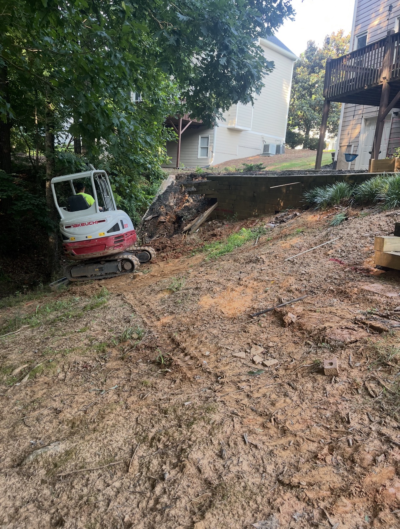 Site excavation and grading in progress